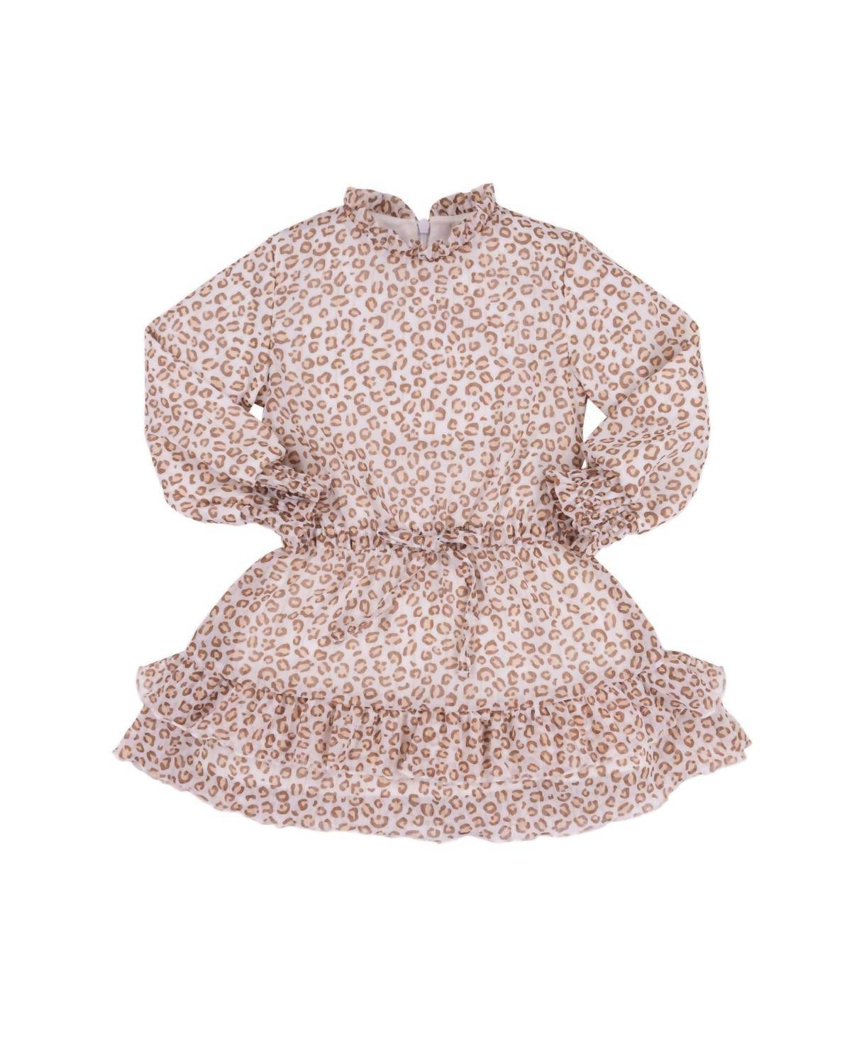 EMC - Kid's Long Sleeve Metallic Leopard Chiffon Dress - Rack Hunt -