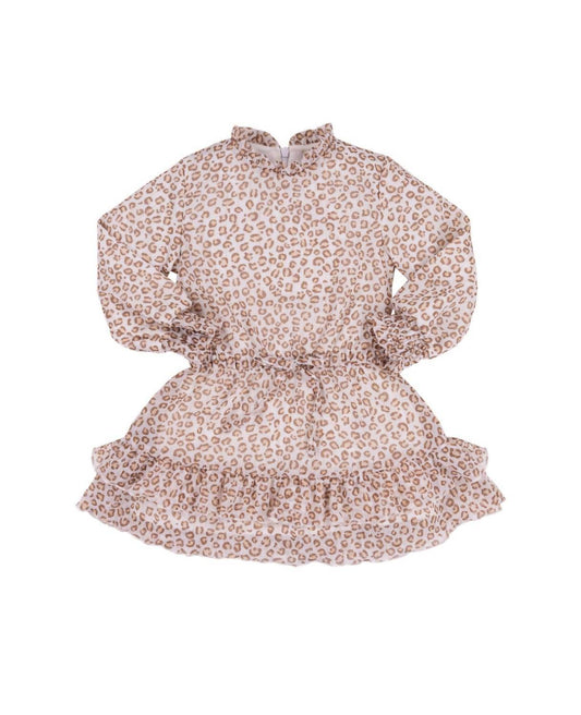 EMC - Kid's Long Sleeve Metallic Leopard Chiffon Dress - Rack Hunt -