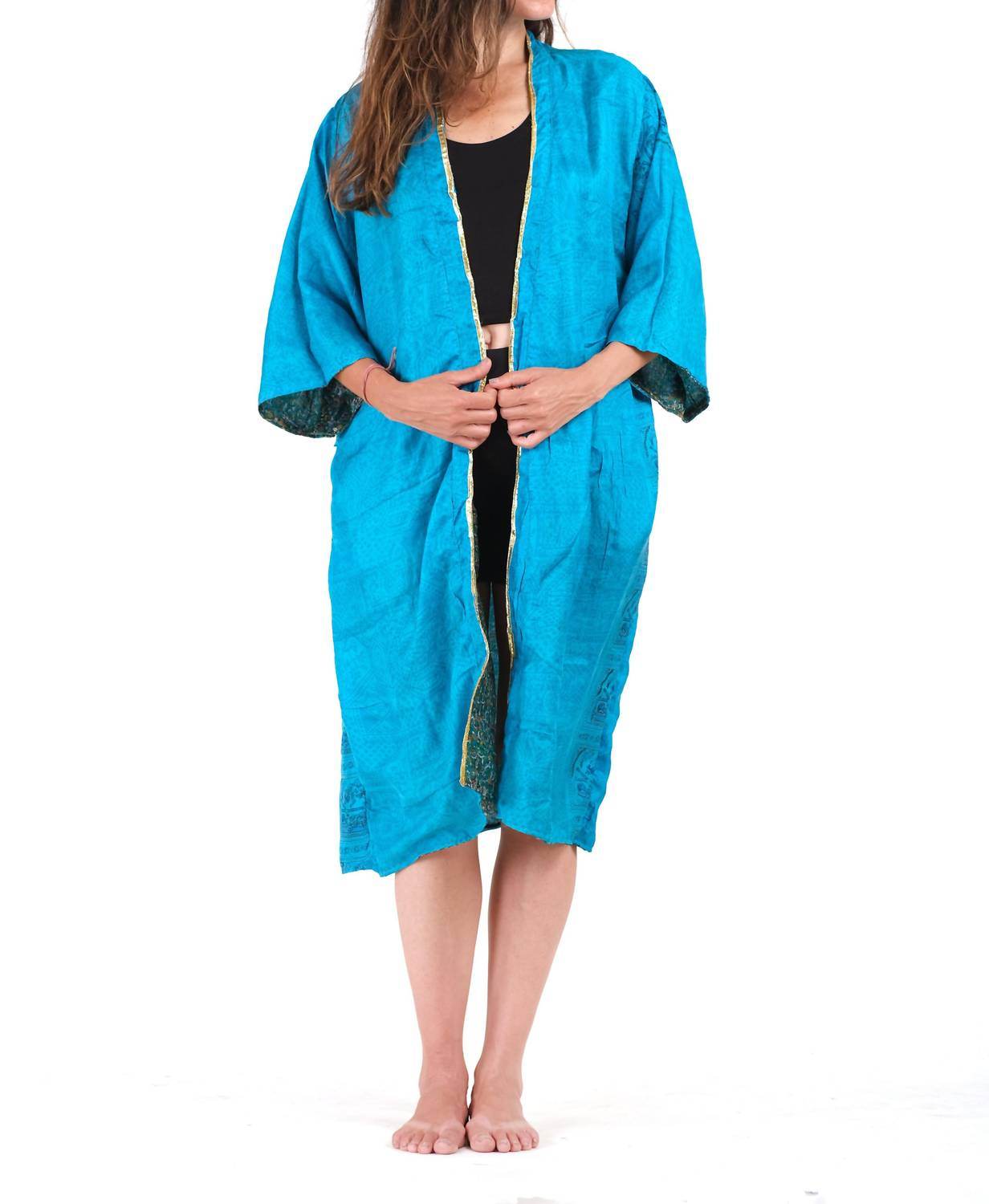 StandAwt - Freedom Reversible Saree One Size Kimono - Rack Hunt -