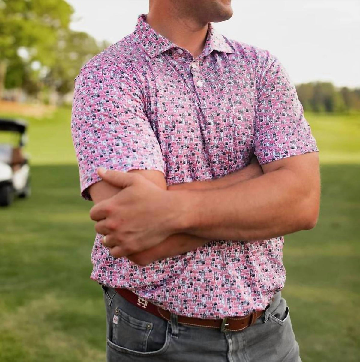 Mississippi State Splatter Logo Polo