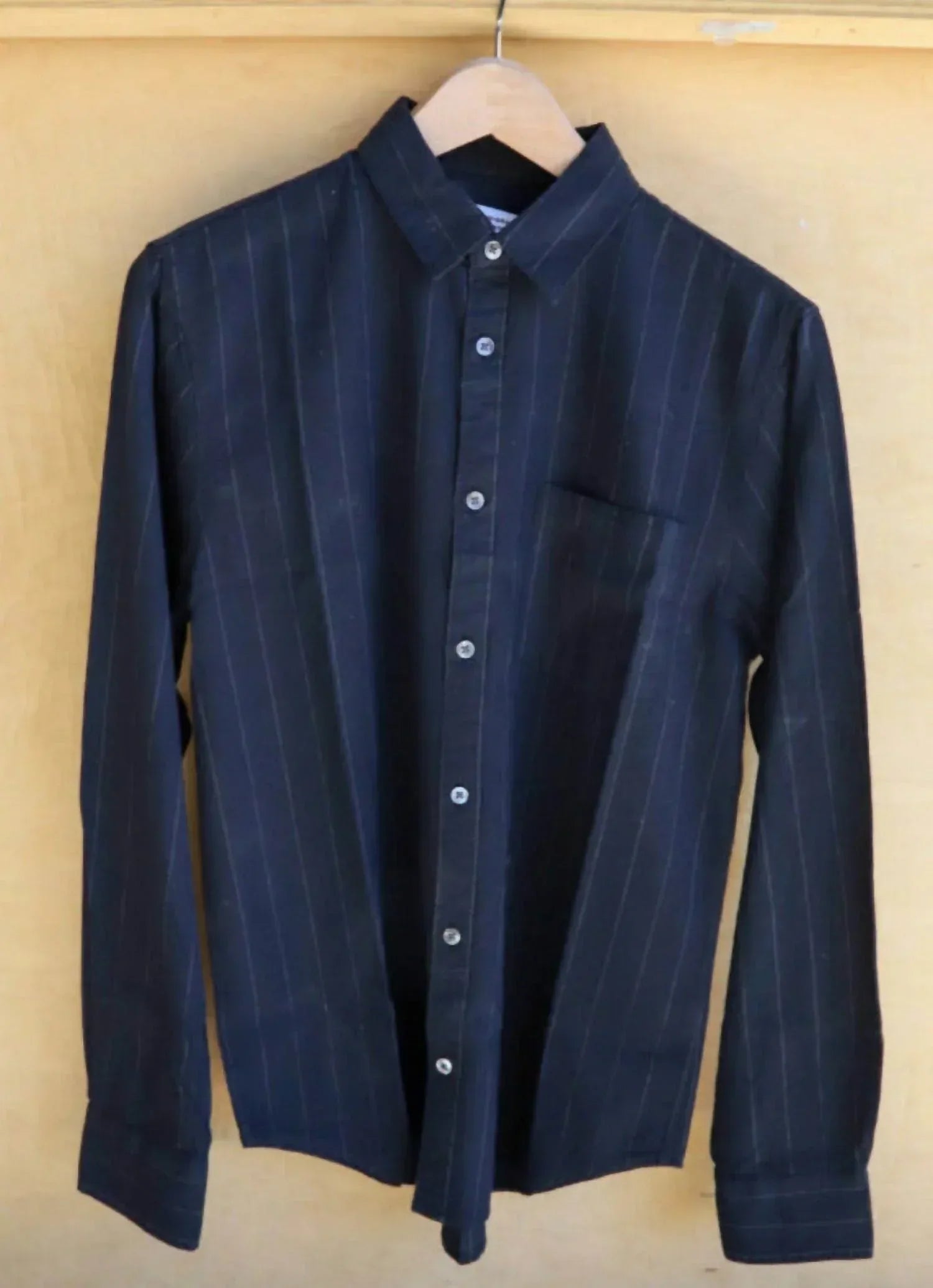 Unison Clothing - Men's Chalkstripe Long Sleeve Woven Shirt - Rack Hunt