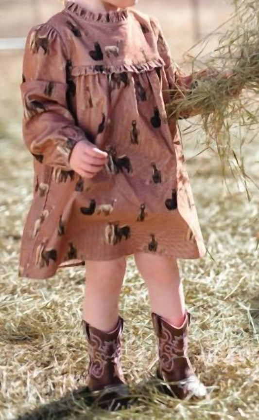 Kid's Alpaca Corduroy Dress & Bloomer Set