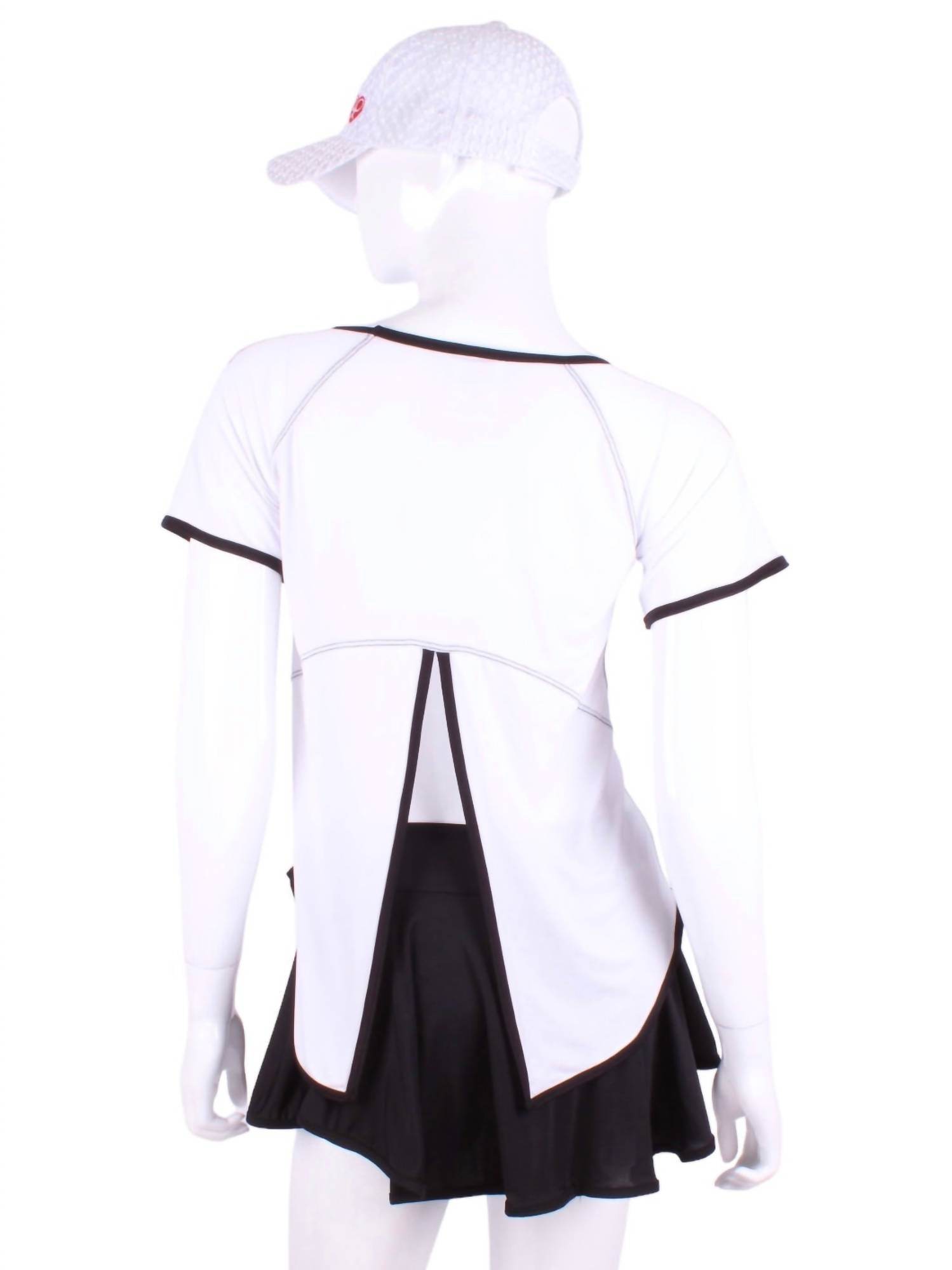 Love Love Tennis - Women's Tie Back Short Sleeve Tennis Tee - Rack Hunt -