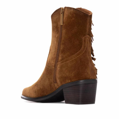 Women's Suede Fringe Ankle Booties