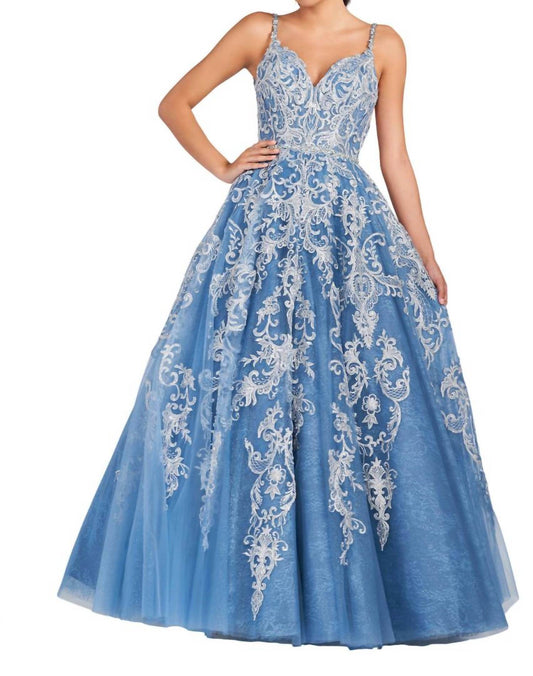 Colette by Daphne - Sweetheart Neck Rhinestone Gown - Rack Hunt -