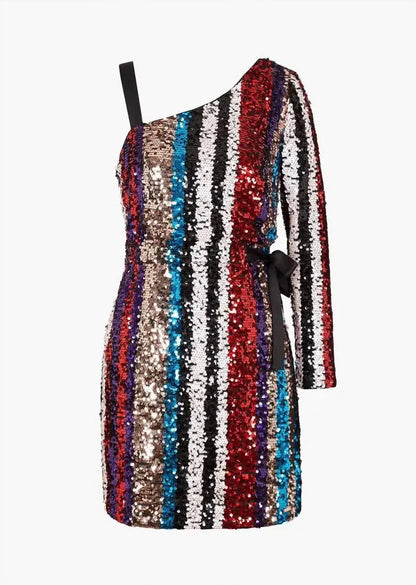 Armani Exchange - Sequin One Shoulder Mini Dress - Rack Hunt