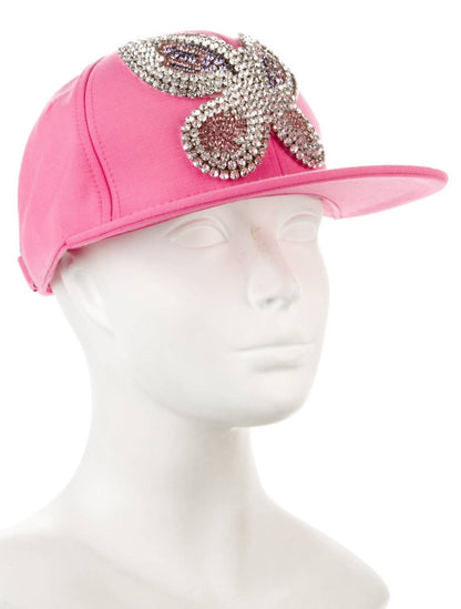 Women's Crystal Buterfly Fitted Cap