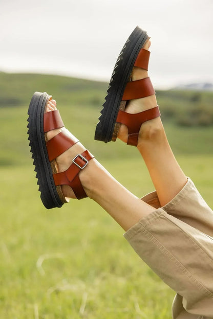 Roolee - Women's Martita Leather Platform Sandals - Rack Hunt