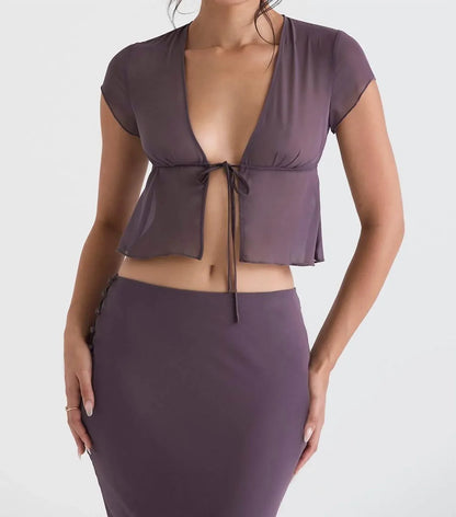 House of CB - Maia Tie Front Top - Rack Hunt