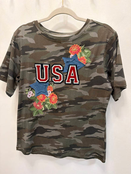 Usa Floral Star Tee