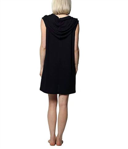 Zip Up Hooded Cover Up Dress
