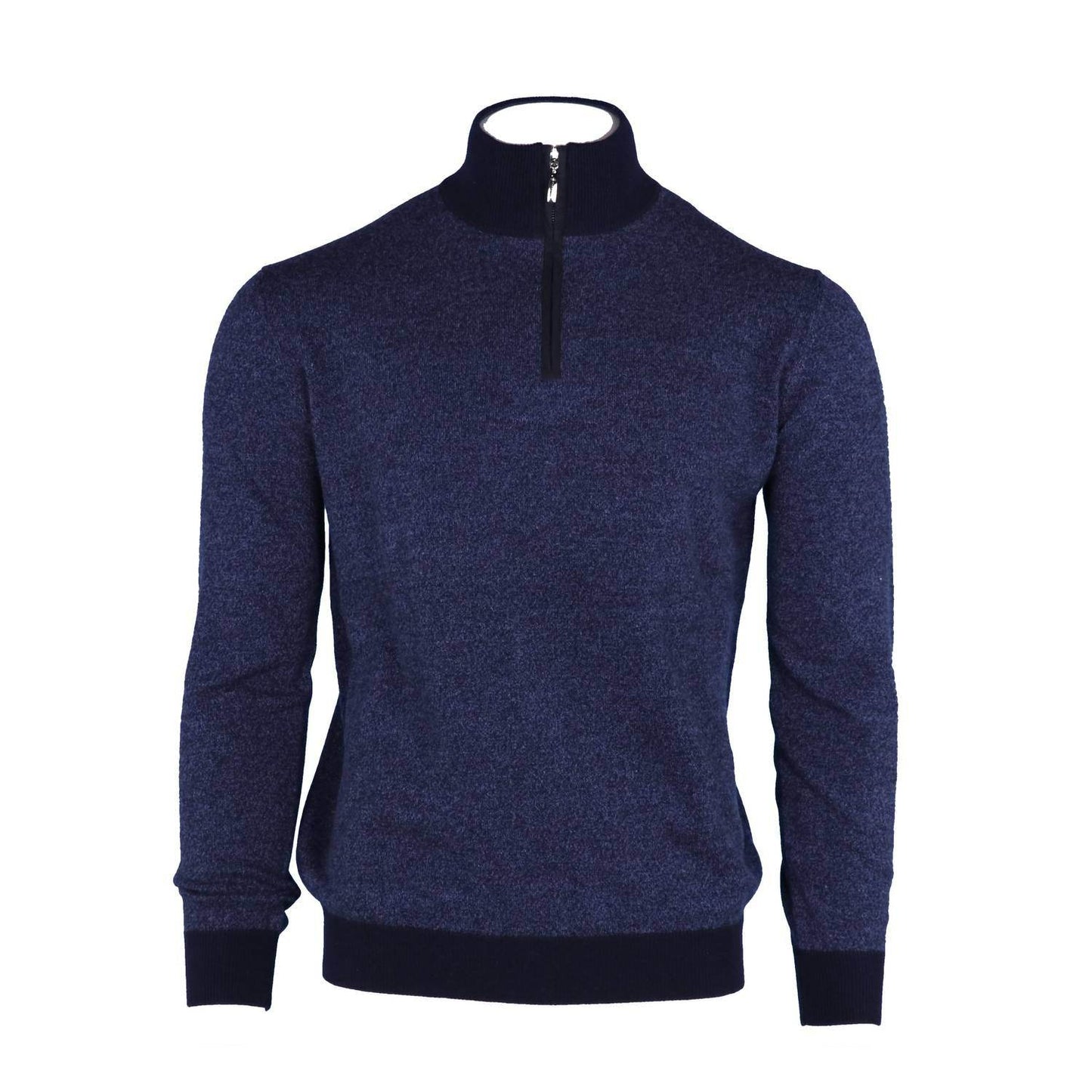 Pashmere - Men's Marled Cashmere Half Zip Sweater - Rack Hunt -
