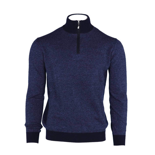 Pashmere - Men's Marled Cashmere Half Zip Sweater - Rack Hunt -