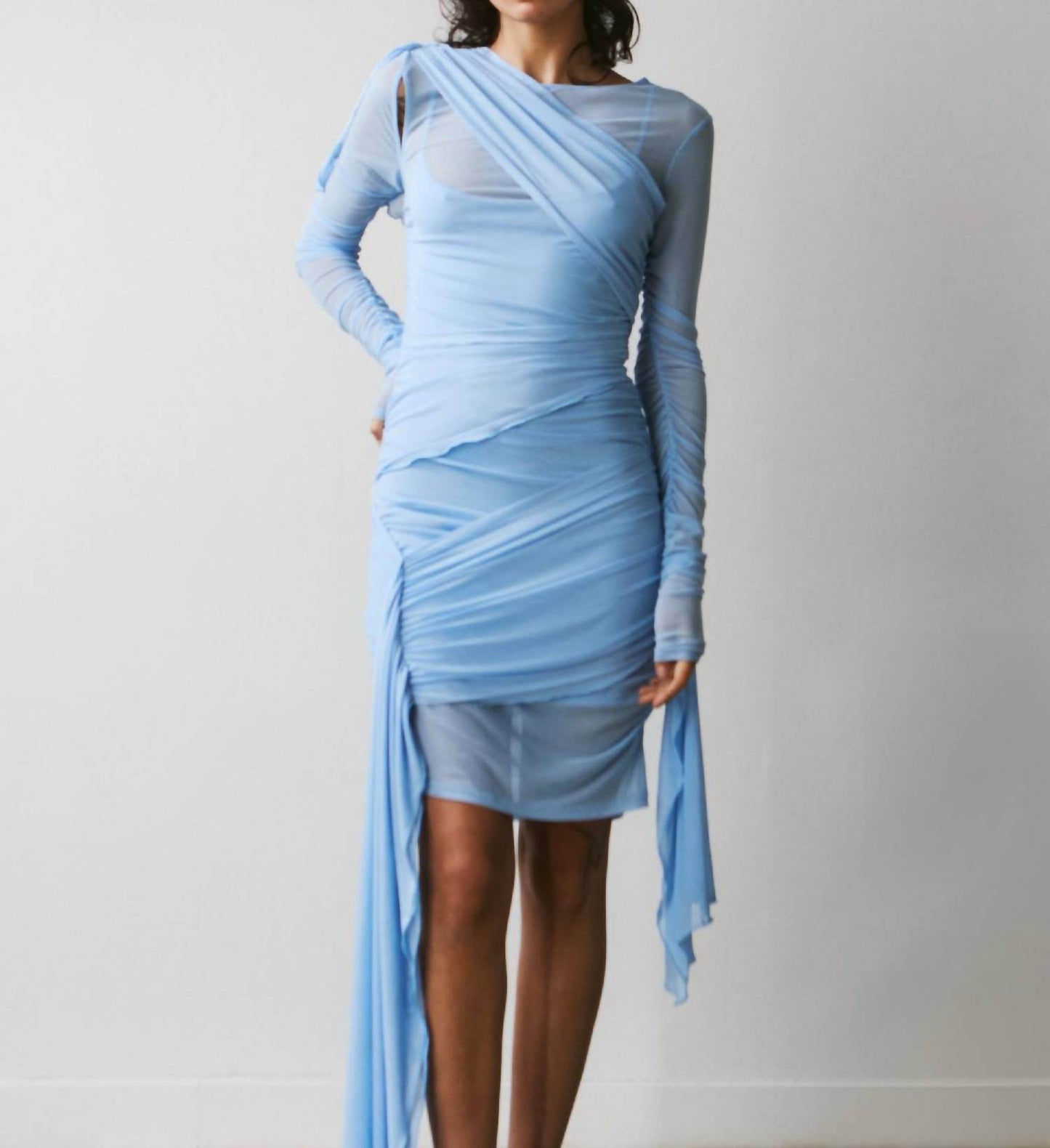 SAEMDI - Draped Mesh Dress - Rack Hunt -