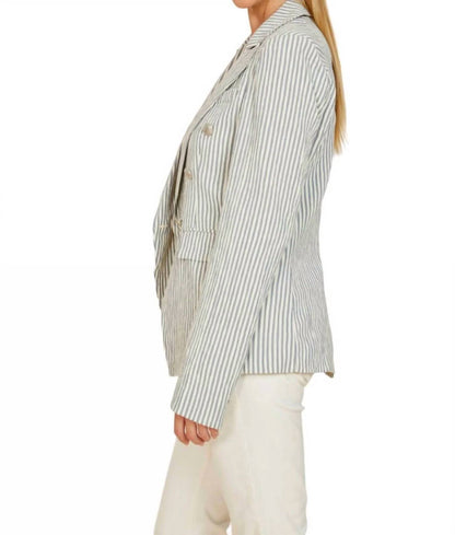 Striped Seersucker Blazer