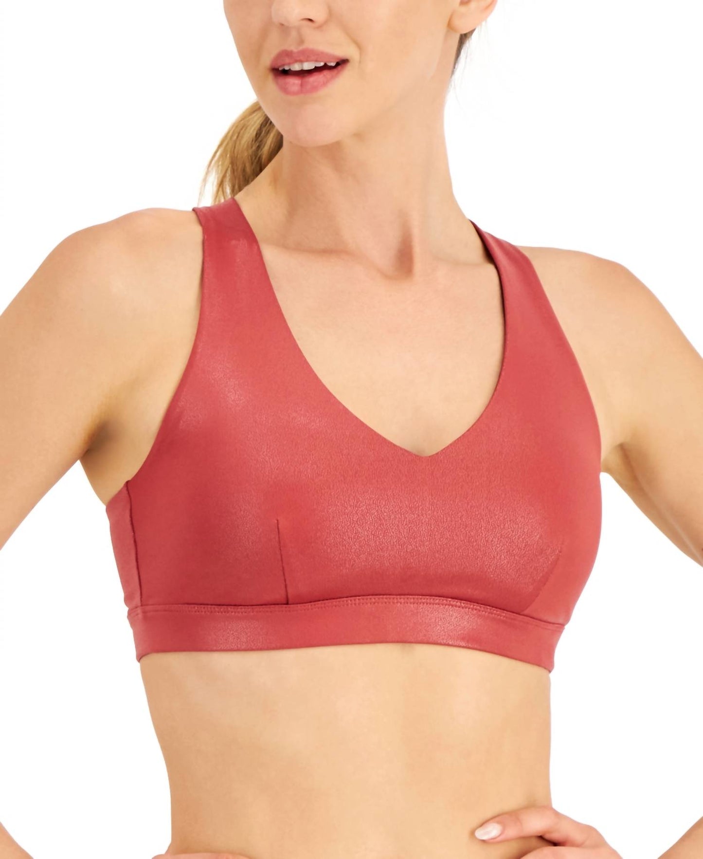 Activewear Metallic Strappy Bra