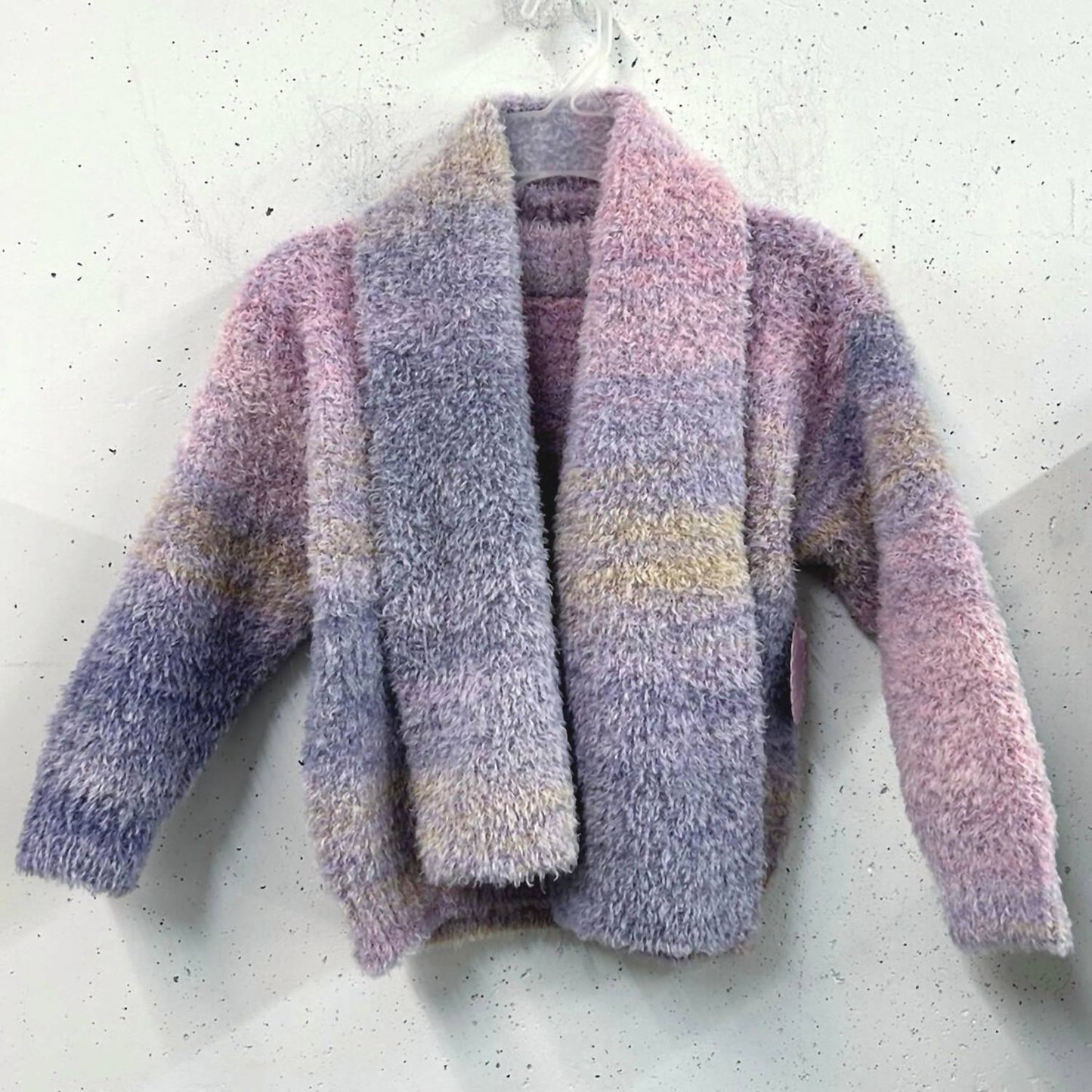 Plush Knit Sweater With Scarf
