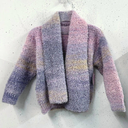Plush Knit Sweater With Scarf