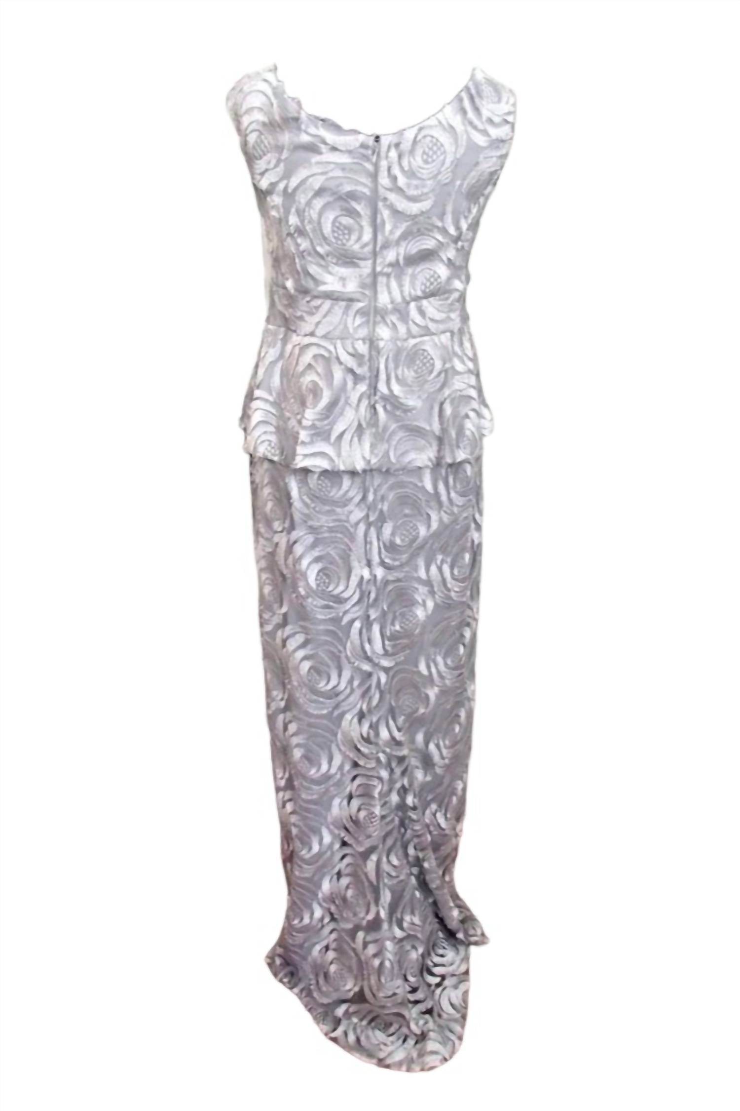 Ursula of Switzerland - Peplum Tank Embroidered Gown - Rack Hunt -