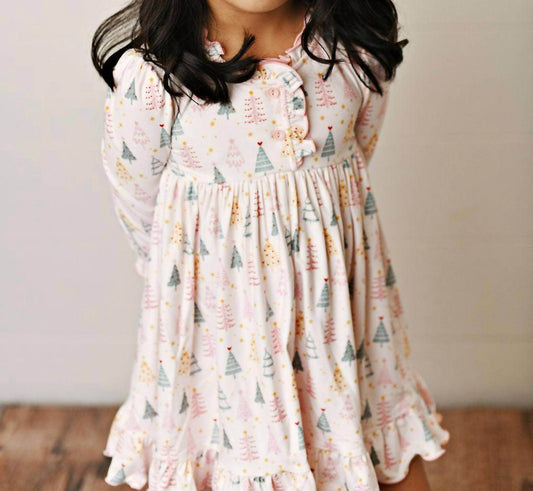 Swoon Baby Clothing - Christmas Trees Butterknit Dress - Rack Hunt -