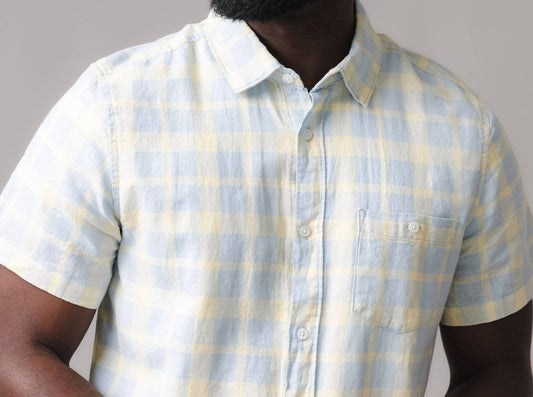 Linen Short Sleeve Button Down Shirt
