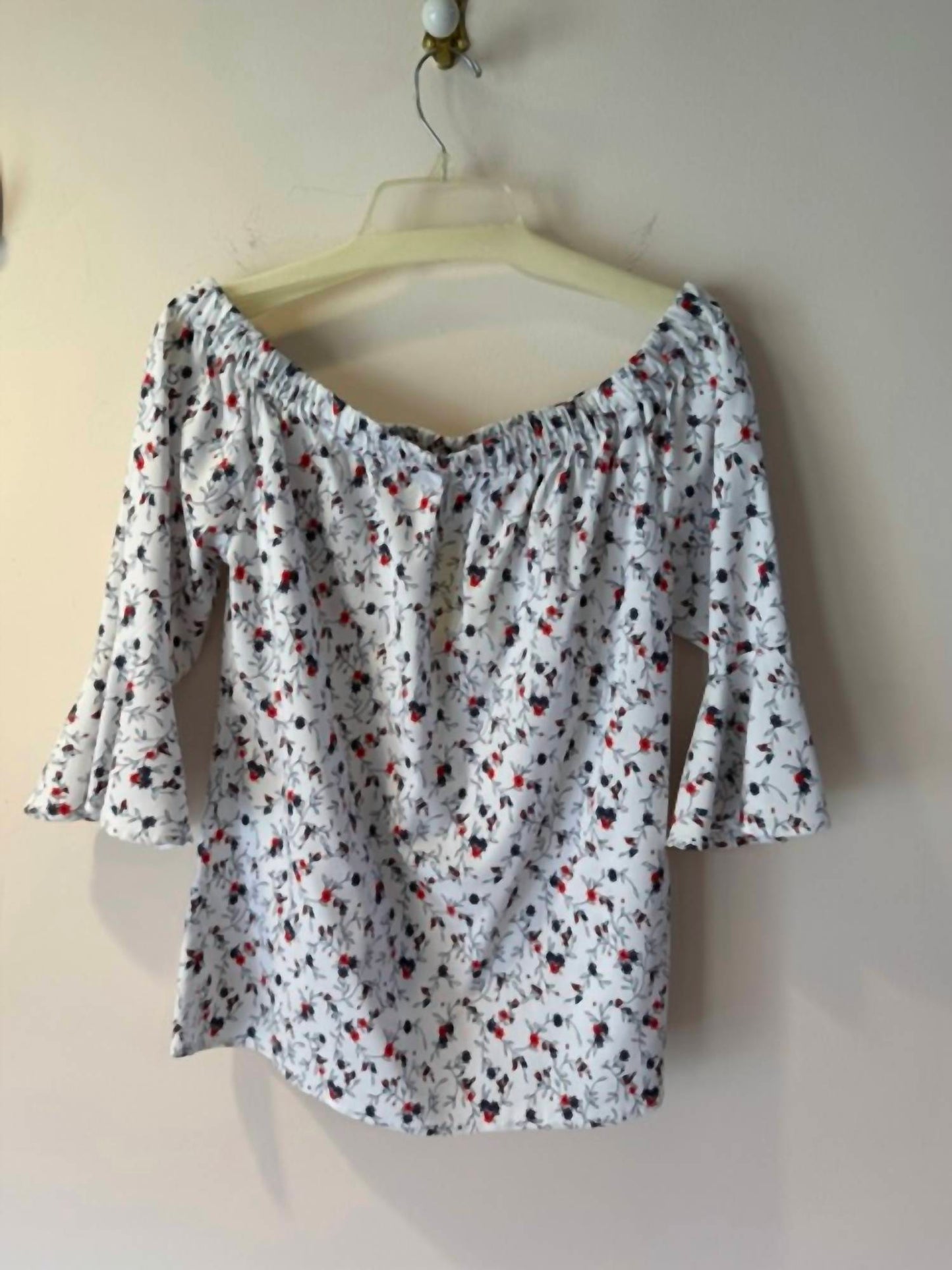 Women's Floral Print Off Shoulder Blouse