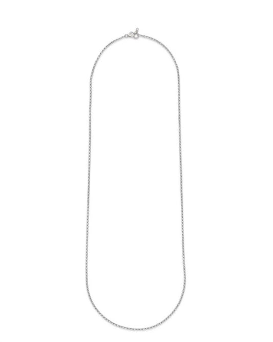 Unisex Interlocking Square-Link Necklace