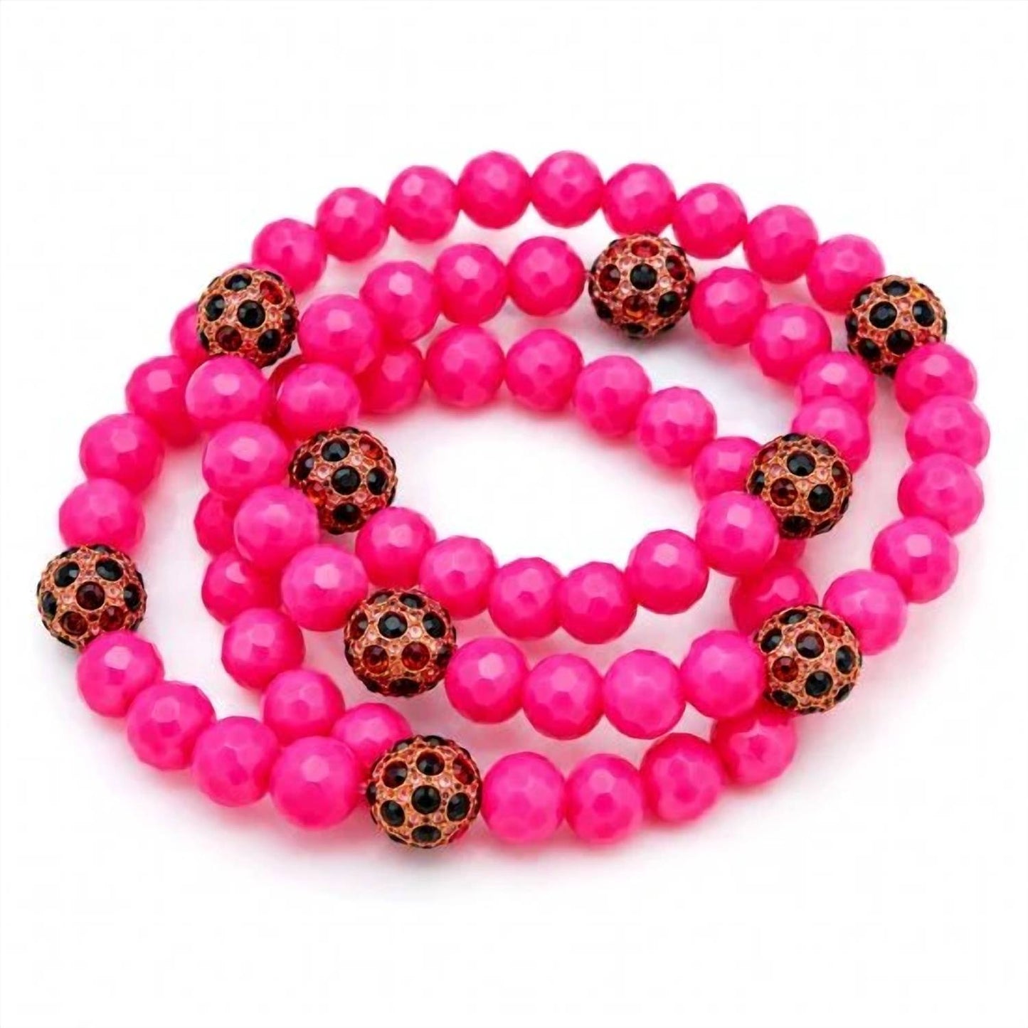 Women's Crystal Leopard Accent Stretch Bracelet