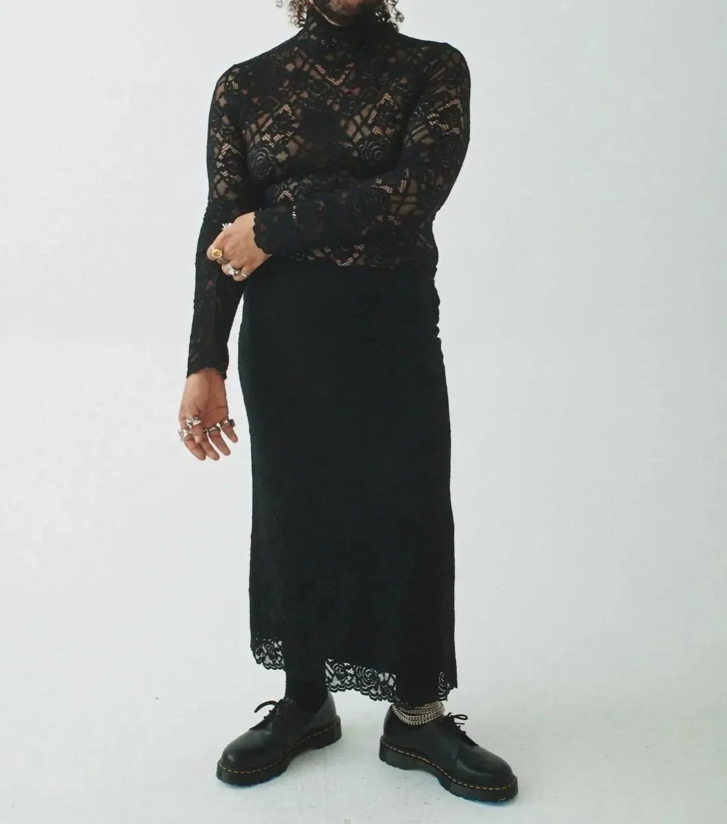T.W.I.N. That’s What I Need - Lace Turtleneck Top - Rack Hunt