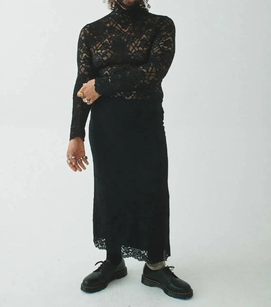T.W.I.N. That’s What I Need - Lace Turtleneck Top - Rack Hunt