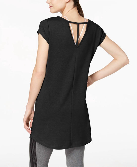 Women's Activewear Short Sleeve V Back Tunic