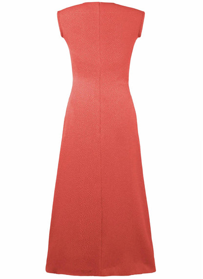 Women's Pina Sleeveless Draped Midi Dress With Ruched Panel Waist