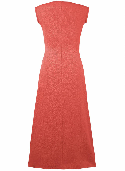 Women's Pina Sleeveless Draped Midi Dress With Ruched Panel Waist