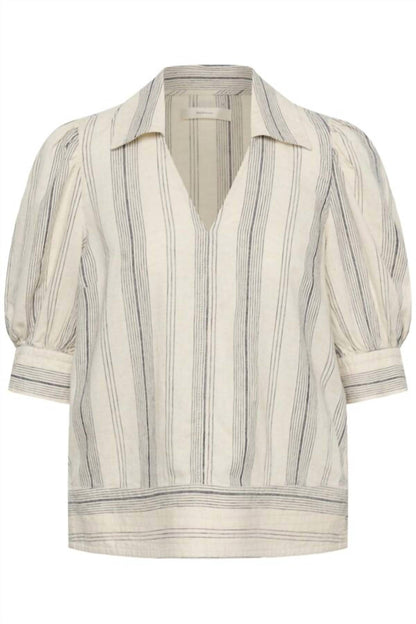 Edith Linen Mix Blouse