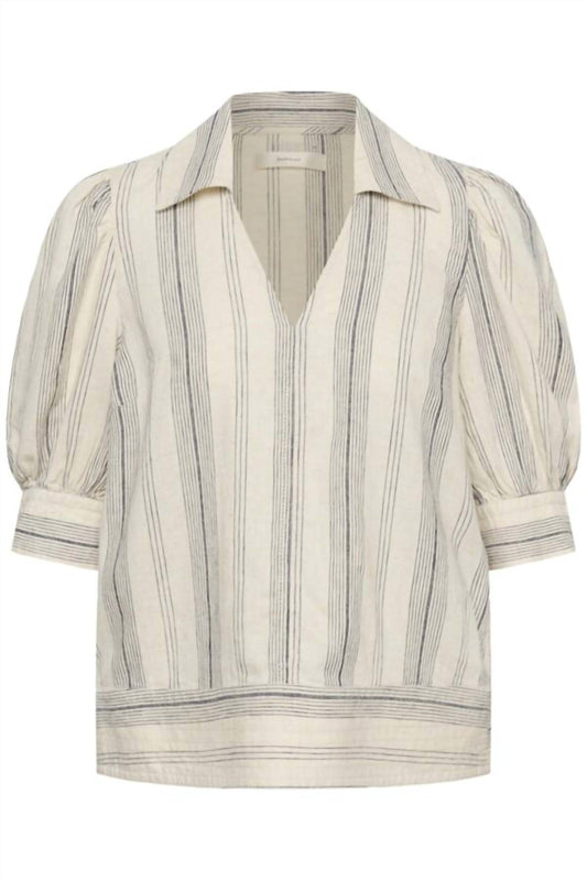 Edith Linen Mix Blouse