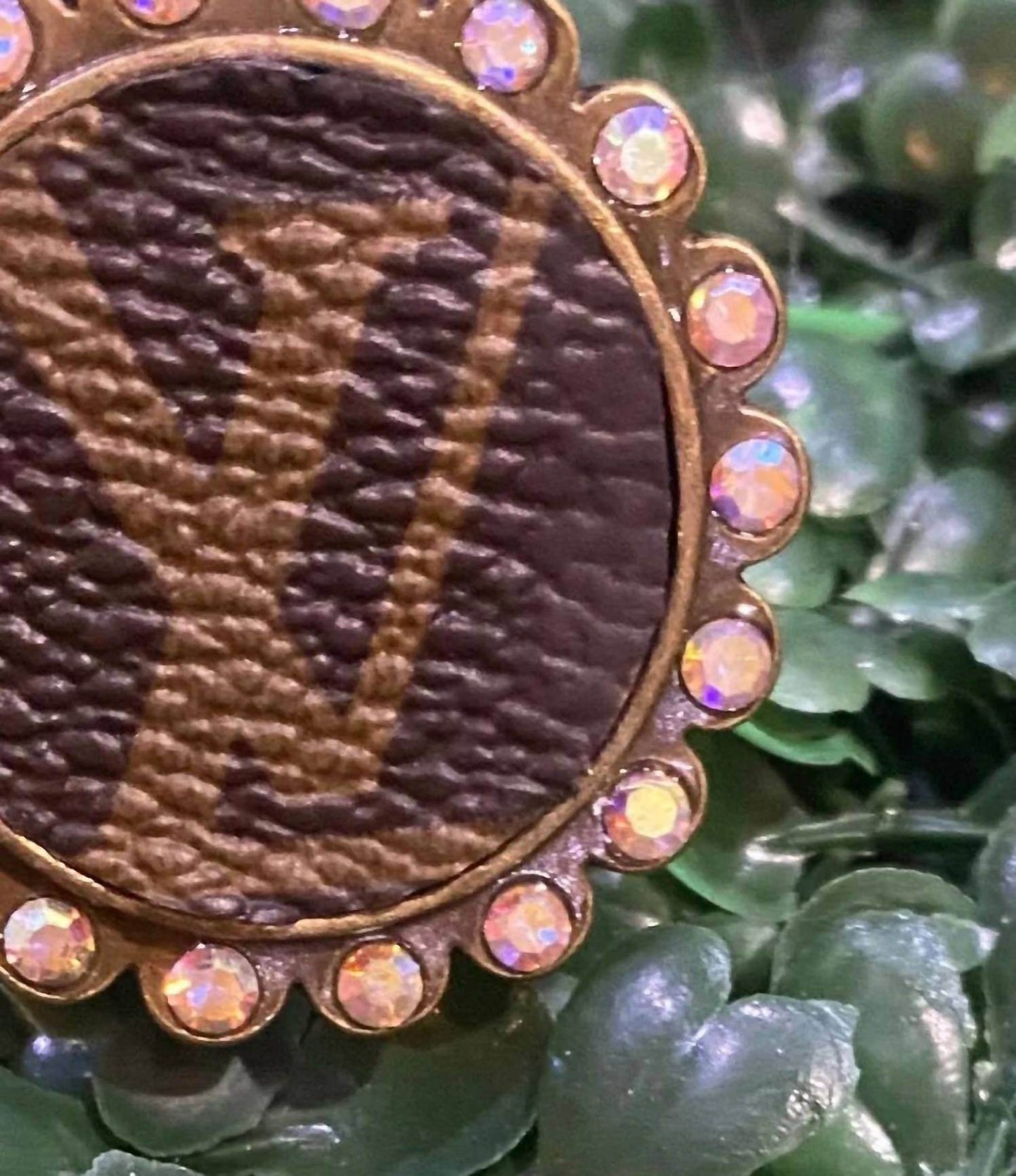 Kingdom Kreations - Women's Crystal Monogram-style Adjustable Ring - Rack Hunt -