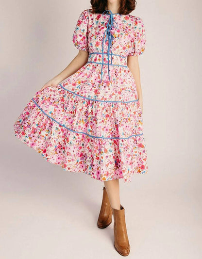 Flower Print Midi Dress