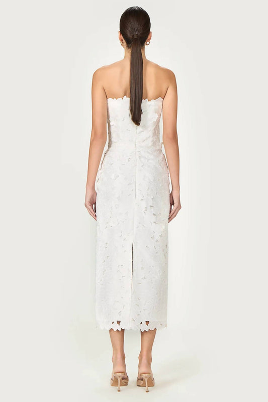 Astelle Floral Cut Strapless Dress
