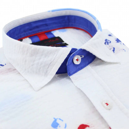 Chromo Ink Spot Print Short Sleeve Shirt