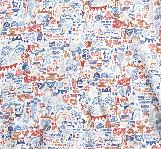 Baby Girl's Usa Ruffle Bubble