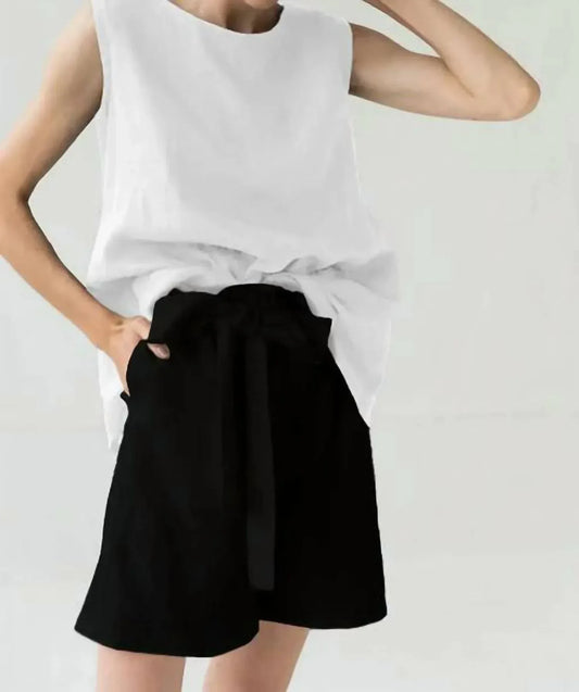 Le Muse - High Waisted Linen Short - Rack Hunt