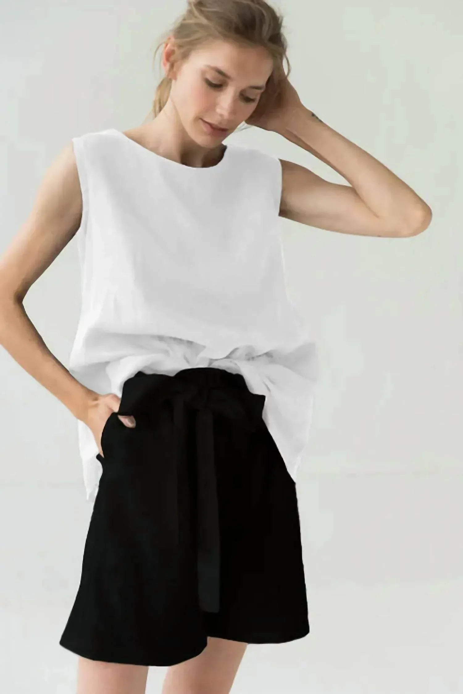 Le Muse - High Waisted Linen Short - Rack Hunt