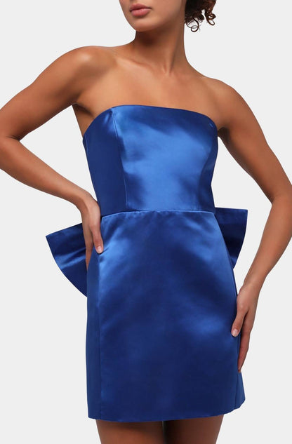 Melody Bow Back Taffeta Mini Dress