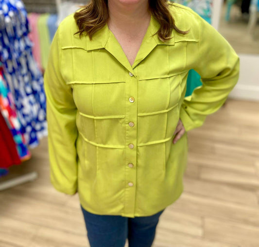 TooFan - Squares Long Sleeve Top - Rack Hunt -