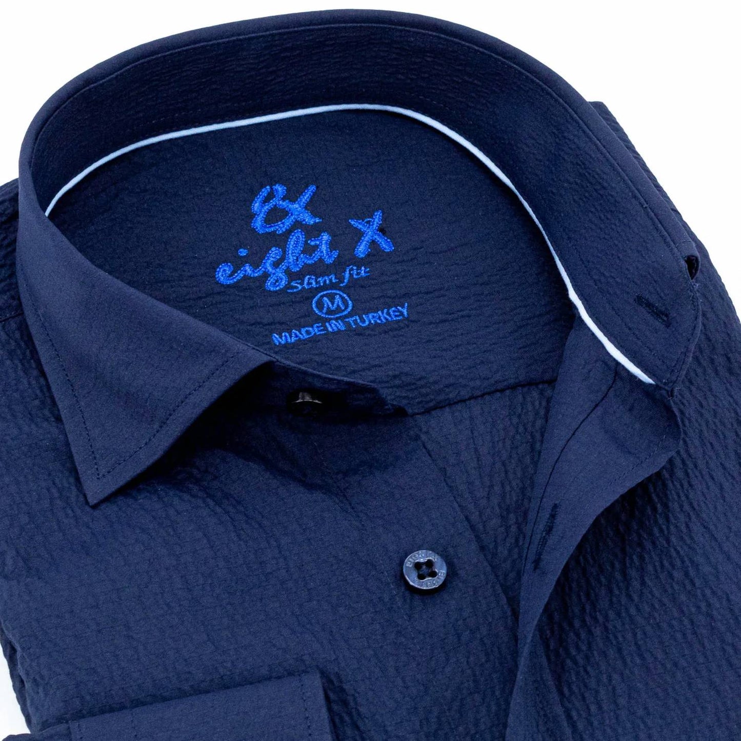 Seersucker Solid Button Down Shirt
