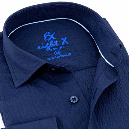 Seersucker Solid Button Down Shirt