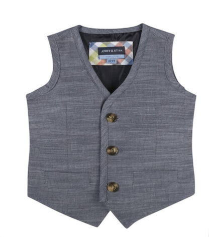 Kids Chambray Vest & Pant Set