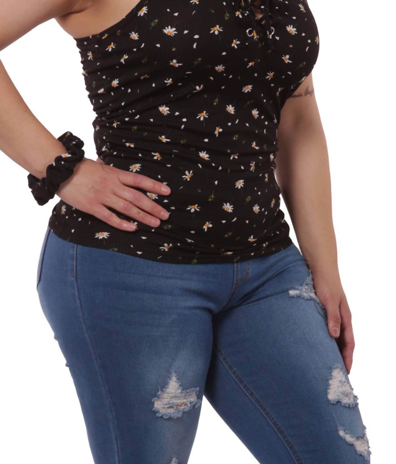 Perfectly Imperfect - Lace-up Tank Top - Plus - Rack Hunt -