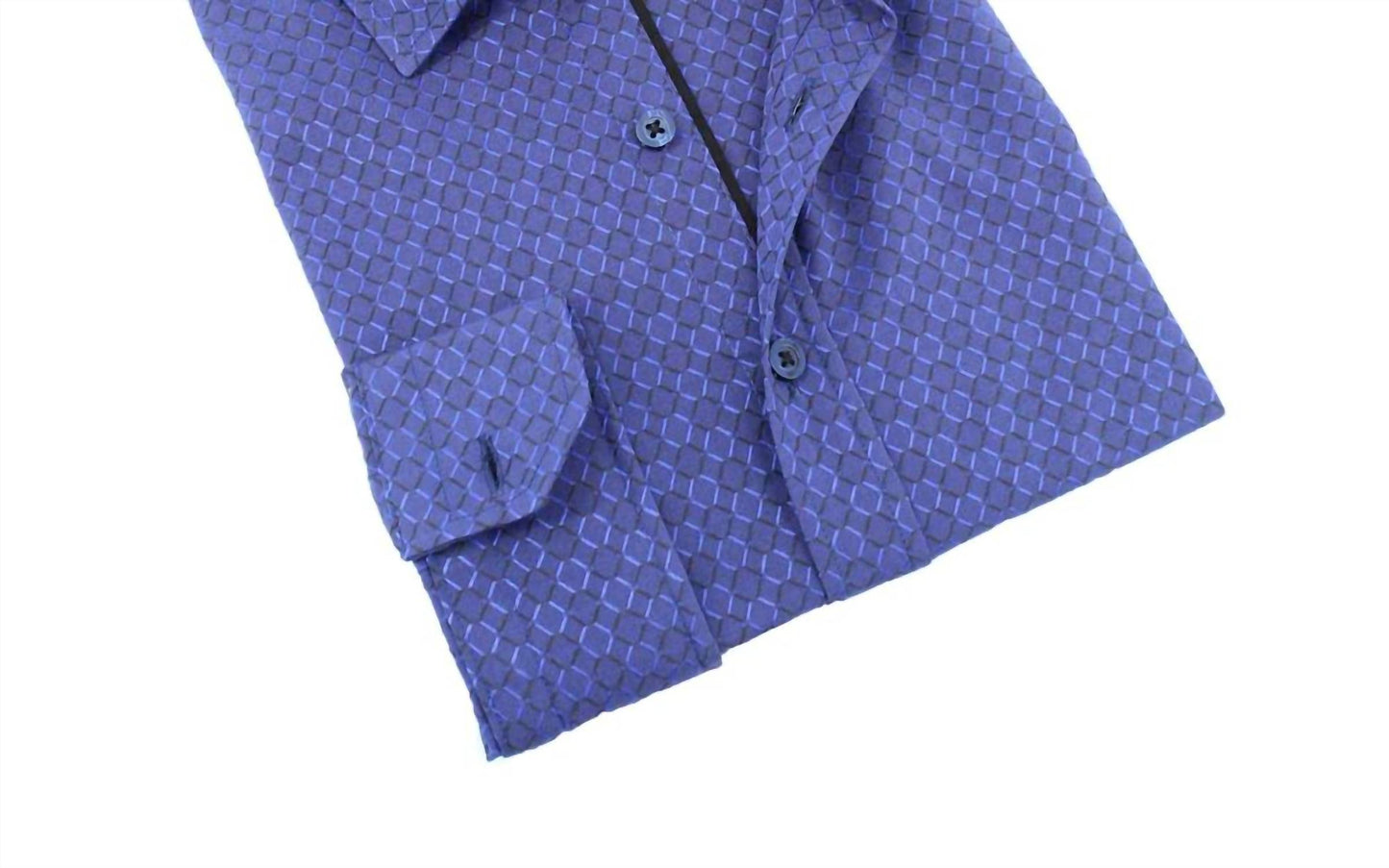 Sax Design Button Down Jacquard Shirt
