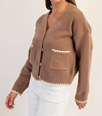 Button-Down Stitch Cardigan